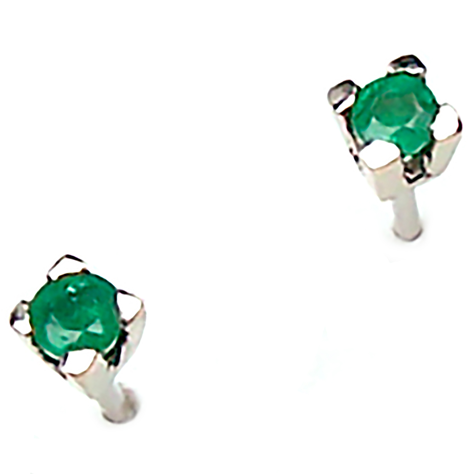ORECCHINI PUNTO LUCE oro 18 kt con Smeraldi naturali 0,10 ct