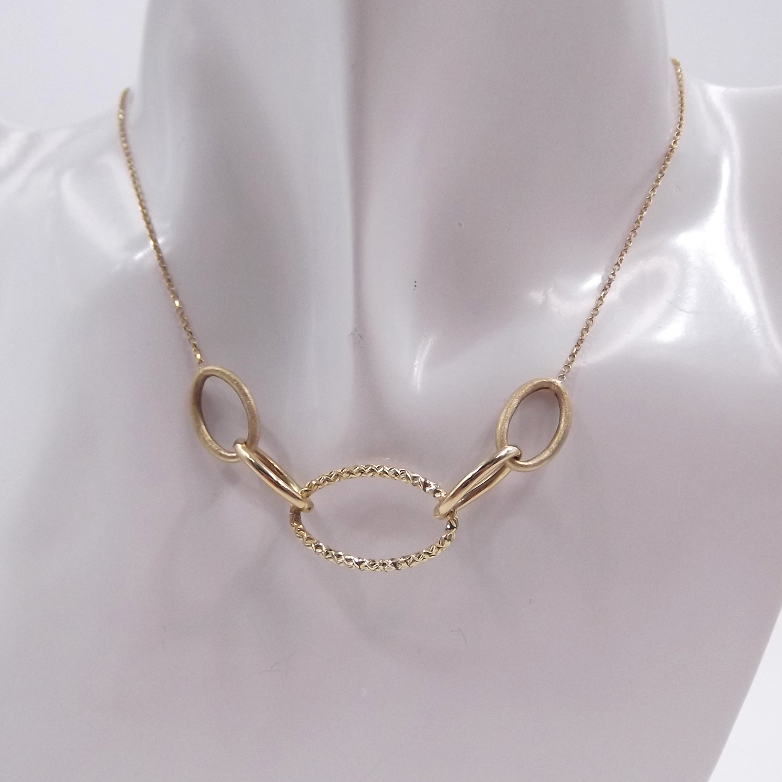 Necklace Yellow Gold 14 Kt. Women's Chain Chain Collier Choker Fantasy ...