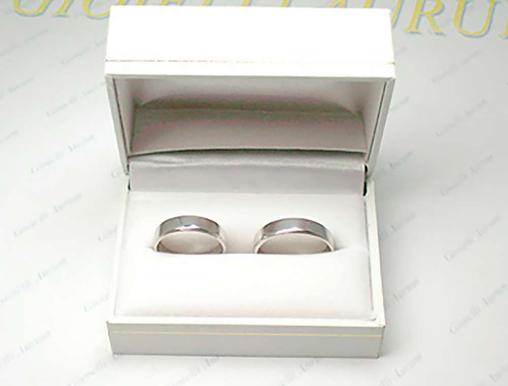 couple wedding rings white gold