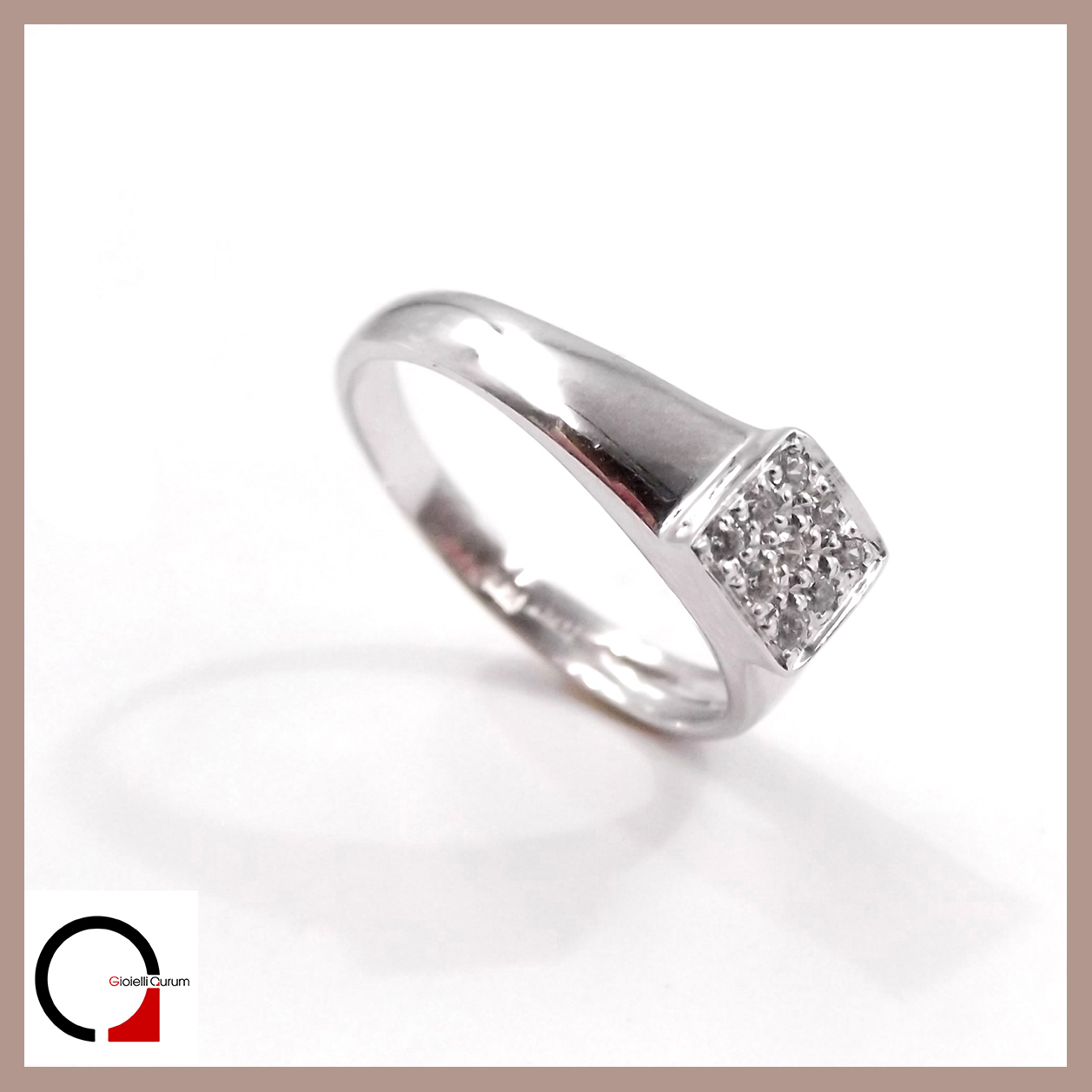 Anello in oro bianco 18kt da donna con Diamanti per fidanzamento anelli diamante