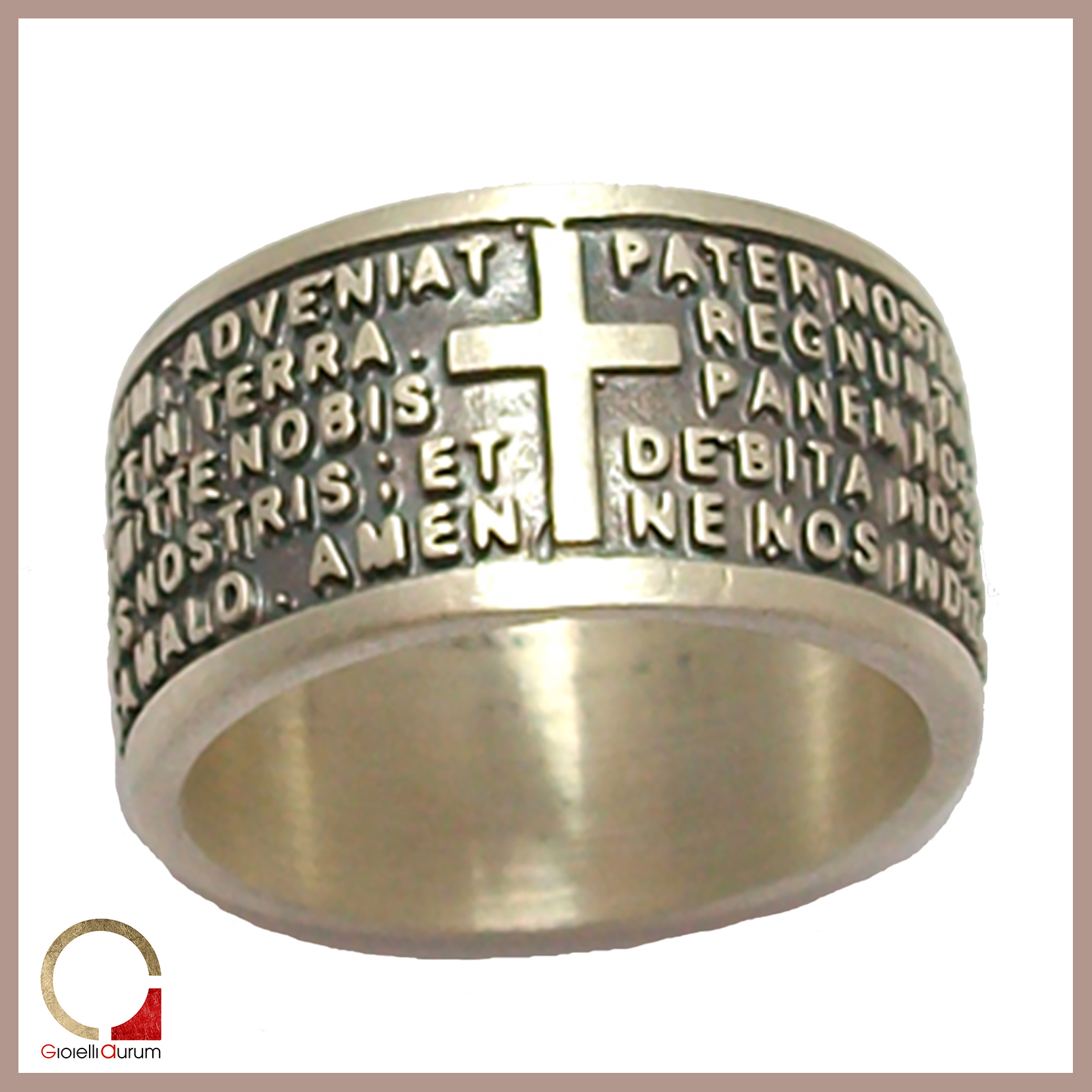 Herrenring aus Silber 925 Vater Unser Gebet Latein mit Gravur eBay