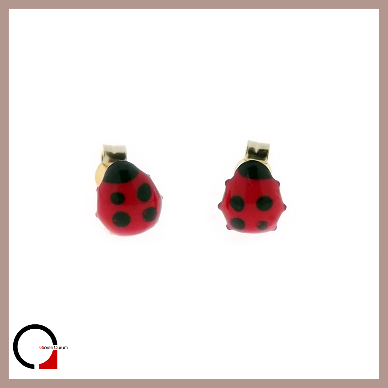 Orecchini Coccinella Argento 925 Per Bambine - Confezione Regalo, Chiusura A Monachella - Foto 7